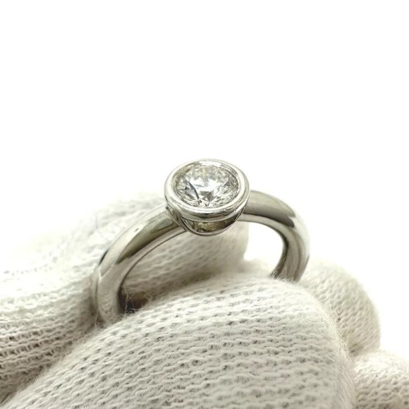 TIFFANY&Co. Bisset Diamond D0.33ct Ring Pt950 Silver - Picture 7 of 12